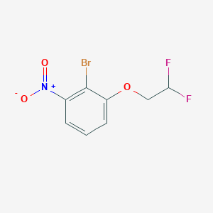 molecular formula C8H6BrF2NO3 B8149294 2-Bromo-1-(2,2-difluoroethoxy)-3-nitrobenzene 