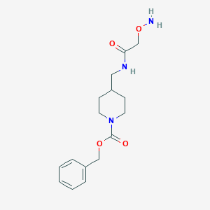molecular formula C16H23N3O4 B8149324 Benzyl 4-((2-(aminooxy)acetamido)methyl)piperidine-1-carboxylate 