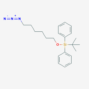 molecular formula C22H31N3OSi B8149332 ((6-Azidohexyl)oxy)(tert-butyl)diphenylsilane 