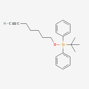 molecular formula C23H30OSi B8149339 tert-Butyl(hept-6-yn-1-yloxy)diphenylsilane 