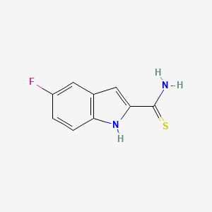 molecular formula C9H7FN2S B8149367 5-Fluoro-1H-indole-2-carbothioamide 
