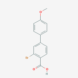 molecular formula C14H11BrO3 B8149417 3-Bromo-4'-methoxy-[1,1'-biphenyl]-4-carboxylic acid 