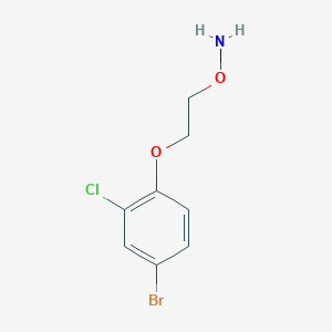 molecular formula C8H9BrClNO2 B8149425 O-[2-(4-bromo-2-chlorophenoxy)ethyl]hydroxylamine 