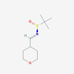 molecular formula C10H19NO2S B8149433 [N(E),S(S)]-2-Methyl-N-[(tetrahydro-2H-pyran-4-yl)methylene]-2-propanesulfinamide CAS No. 1269755-02-3