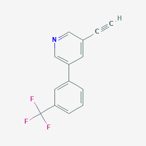 molecular formula C14H8F3N B8149449 3-Ethynyl-5-(3-(trifluoromethyl)phenyl)pyridine 