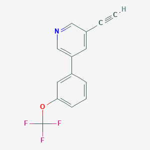 molecular formula C14H8F3NO B8149452 3-Ethynyl-5-(3-(trifluoromethoxy)phenyl)pyridine 