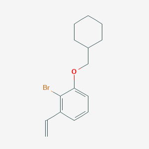 molecular formula C15H19BrO B8149472 2-Bromo-1-(cyclohexylmethoxy)-3-vinylbenzene 