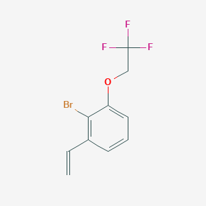 molecular formula C10H8BrF3O B8149478 2-Bromo-1-(2,2,2-trifluoroethoxy)-3-vinylbenzene 