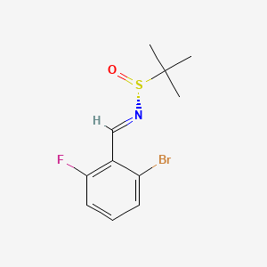 (NE,R)-N-[(2-bromo-6-fluorophenyl)methylidene]-2-methylpropane-2-sulfinamide