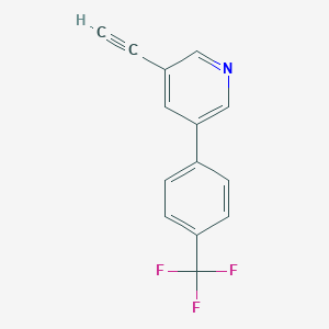 molecular formula C14H8F3N B8149737 3-Ethynyl-5-(4-(trifluoromethyl)phenyl)pyridine 