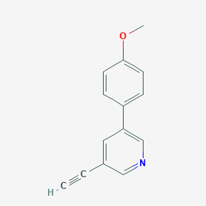 molecular formula C14H11NO B8149746 3-Ethynyl-5-(4-methoxyphenyl)pyridine 