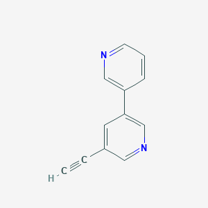 molecular formula C12H8N2 B8149753 5-Ethynyl-3,3'-bipyridine 