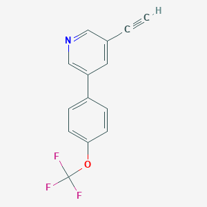 molecular formula C14H8F3NO B8149757 3-Ethynyl-5-(4-(trifluoromethoxy)phenyl)pyridine 
