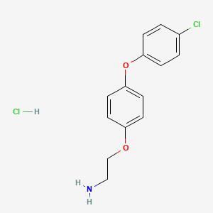 molecular formula C14H15Cl2NO2 B8149758 2-[p-(p-Chlorophenoxy)phenoxy]ethylamine hydrochloride 