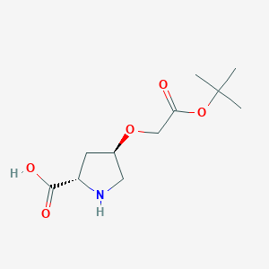 molecular formula C11H19NO5 B8149796 (2S,4R)-4-(2-叔丁氧基-2-氧代乙氧基)吡咯烷-2-羧酸 
