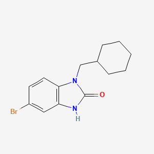 molecular formula C14H17BrN2O B8149799 5-Bromo-1-(cyclohexylmethyl)-1H-benzo[d]imidazol-2(3H)-one 