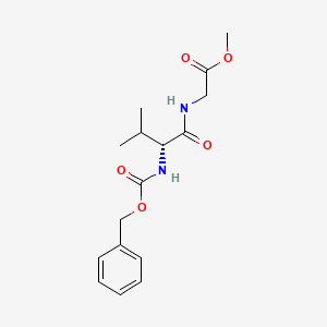 molecular formula C16H22N2O5 B8149809 (R)-Methyl 2-(2-(((benzyloxy)carbonyl)amino)-3-methylbutanamido)acetate 