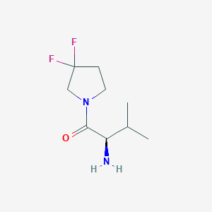 molecular formula C9H16F2N2O B8149825 (R)-2-amino-1-(3,3-difluoropyrrolidin-1-yl)-3-methylbutan-1-one 