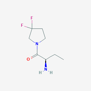 molecular formula C8H14F2N2O B8149828 (2R)-2-Amino-1-(3,3-difluoropyrrolidin-1-yl)butan-1-one 