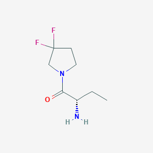 molecular formula C8H14F2N2O B8149836 (2S)-2-amino-1-(3,3-difluoropyrrolidin-1-yl)butan-1-one 