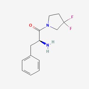 molecular formula C13H16F2N2O B8149844 (S)-2-amino-1-(3,3-difluoropyrrolidin-1-yl)-3-phenylpropan-1-one 