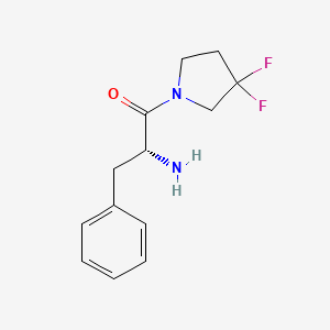 molecular formula C13H16F2N2O B8149852 (R)-2-amino-1-(3,3-difluoropyrrolidin-1-yl)-3-phenylpropan-1-one 