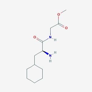 molecular formula C12H22N2O3 B8149857 (S)-Methyl 2-(2-amino-3-cyclohexylpropanamido)acetate 