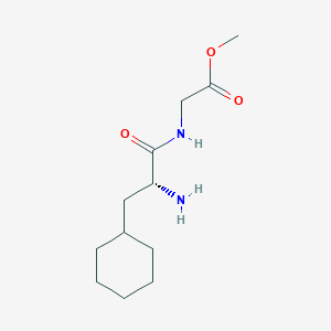 molecular formula C12H22N2O3 B8149861 (R)-methyl 2-(2-amino-3-cyclohexylpropanamido)acetate 