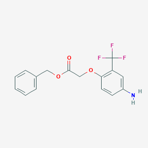 molecular formula C16H14F3NO3 B8149881 Benzyl 2-(4-amino-2-(trifluoromethyl)phenoxy)acetate 
