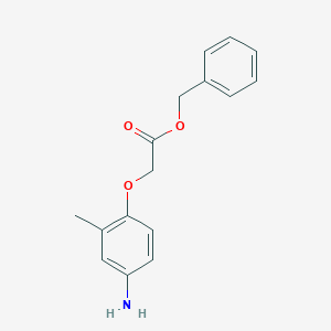 molecular formula C16H17NO3 B8149882 Benzyl 2-(4-amino-2-methylphenoxy)acetate 