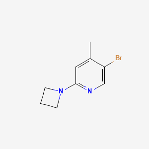 molecular formula C9H11BrN2 B8149899 2-(Azetidin-1-yl)-5-bromo-4-methylpyridine 