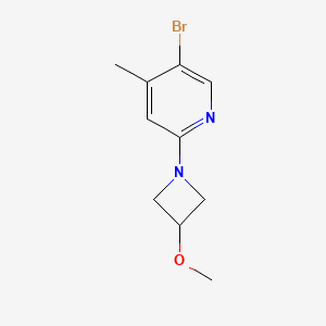molecular formula C10H13BrN2O B8149901 5-Bromo-2-(3-methoxyazetidin-1-yl)-4-methylpyridine 