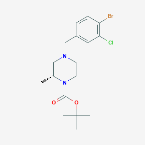 molecular formula C17H24BrClN2O2 B8150005 (R)-tert-butyl 4-(4-bromo-3-chlorobenzyl)-2-methylpiperazine-1-carboxylate 
