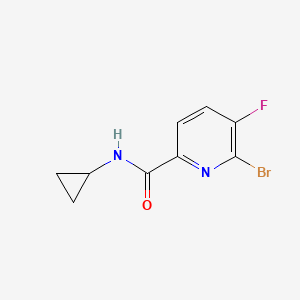 molecular formula C9H8BrFN2O B8150018 6-Bromo-N-cyclopropyl-5-fluoropicolinamide 