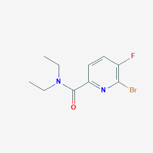 molecular formula C10H12BrFN2O B8150038 6-Bromo-N,N-diethyl-5-fluoropicolinamide 