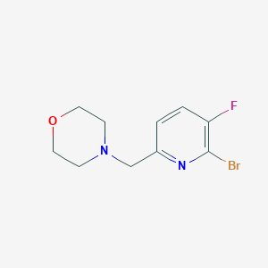molecular formula C10H12BrFN2O B8150068 4-((6-Bromo-5-fluoropyridin-2-yl)methyl)morpholine 
