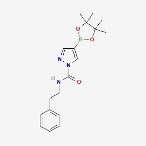 N-phenethyl-4-(4,4,5,5-tetramethyl-1,3,2-dioxaborolan-2-yl)-1H-pyrazole-1-carboxamide