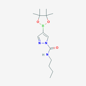 molecular formula C14H24BN3O3 B8150095 N-butyl-4-(4,4,5,5-tetramethyl-1,3,2-dioxaborolan-2-yl)-1H-pyrazole-1-carboxamide 