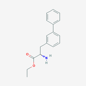 molecular formula C17H19NO2 B8150138 (S)-ethyl 3-([1,1'-biphenyl]-3-yl)-2-aminopropanoate 