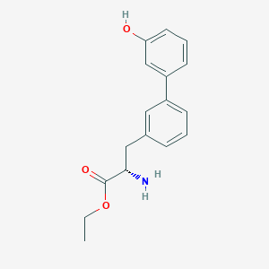 molecular formula C17H19NO3 B8150163 (S)-ethyl 2-amino-3-(3'-hydroxy-[1,1'-biphenyl]-3-yl)propanoate 