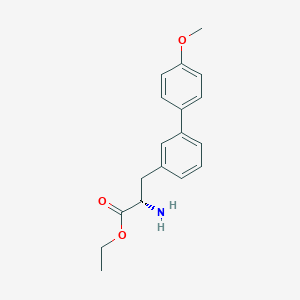 molecular formula C18H21NO3 B8150189 (S)-ethyl 2-amino-3-(4'-methoxy-[1,1'-biphenyl]-3-yl)propanoate 
