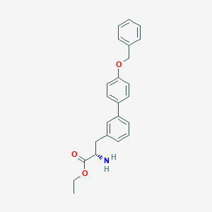 molecular formula C24H25NO3 B8150201 (S)-ethyl 2-amino-3-(4'-(benzyloxy)-[1,1'-biphenyl]-3-yl)propanoate 