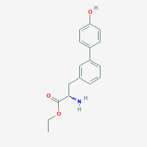 molecular formula C17H19NO3 B8150202 (S)-ethyl 2-amino-3-(4'-hydroxy-[1,1'-biphenyl]-3-yl)propanoate 