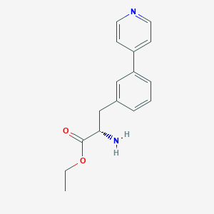 molecular formula C16H18N2O2 B8150210 (S)-ethyl 2-amino-3-(3-(pyridin-4-yl)phenyl)propanoate 