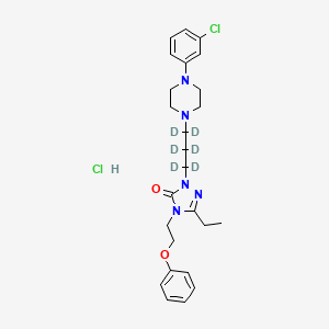 molecular formula C25H33Cl2N5O2 B8150263 Nefazodone-d6 (hydrochloride) 
