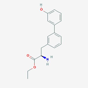 molecular formula C17H19NO3 B8150334 (R)-ethyl 2-amino-3-(3'-hydroxy-[1,1'-biphenyl]-3-yl)propanoate 