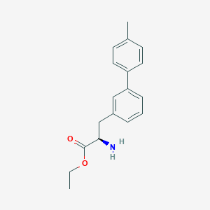 molecular formula C18H21NO2 B8150339 (R)-ethyl 2-amino-3-(4'-methyl-[1,1'-biphenyl]-3-yl)propanoate 