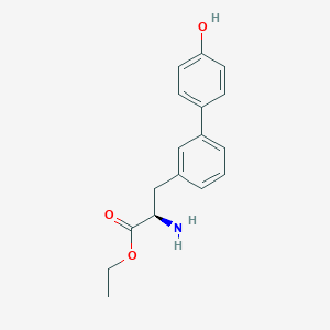 molecular formula C17H19NO3 B8150369 (R)-ethyl 2-amino-3-(4'-hydroxy-[1,1'-biphenyl]-3-yl)propanoate 