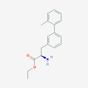 molecular formula C18H21NO2 B8150382 (R)-ethyl 2-amino-3-(2'-methyl-[1,1'-biphenyl]-3-yl)propanoate 