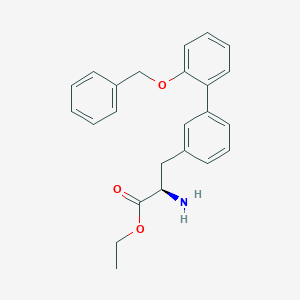 molecular formula C24H25NO3 B8150402 (R)-ethyl 2-amino-3-(2'-(benzyloxy)-[1,1'-biphenyl]-3-yl)propanoate 